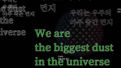 우리는 우주의 작은 먼지